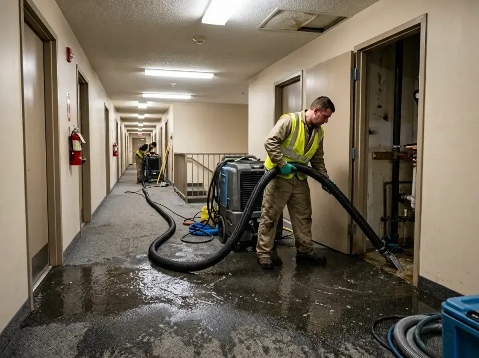 multi-unit-apartment-hallway-f-005 — frequently asked questions, Emergency Burst Pipe Water Extraction & Removal in Lake Bel…